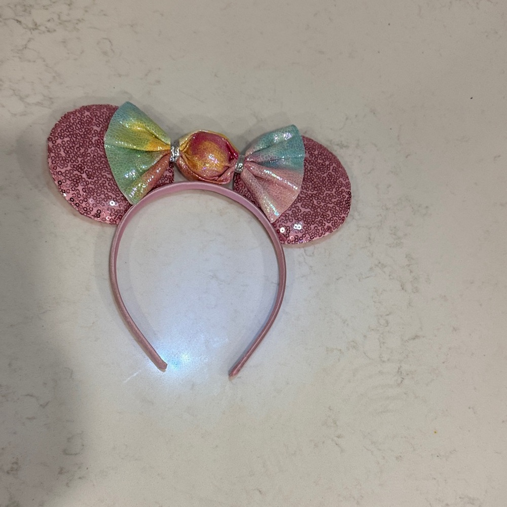 Disney Candy Minnie Sequins Pink Ears